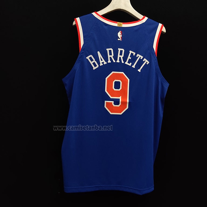Camiseta New York Knicks RJ Barrett #9 Icon Autentico Azul
